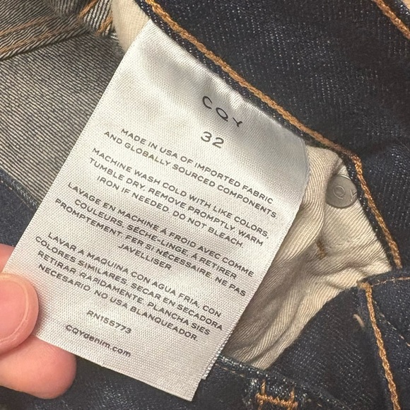 NWT CQY 100% Cotton Vintage Relaxed Denim Jeans Size 32 - Picture 3 of 5